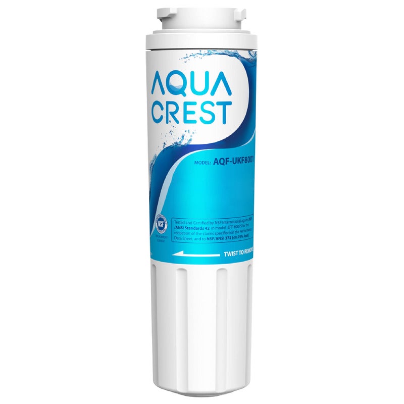 AquaCrest AQUA CREST UKF8001 Refrigerator Water Filter, Replacement for EveryDrop Filter 4, Maytag UKF8001P, Whirlpool UKF8001AXX-750, UKF8001AXX, 4396395, 469006, EDR4RXD1, Puriclean II - Image 1